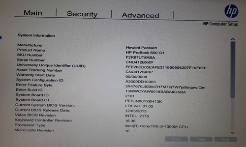 HP ProBook 650 G1 i5-4300U 4xCPU@2.6GHz 4GB RAM 120GB SSD(9-19-6) - Picture 15 of 19