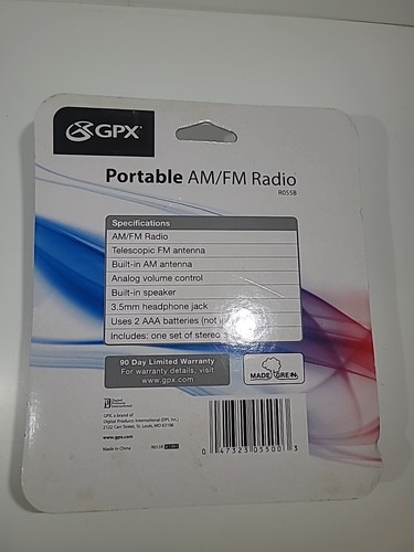 Set Of 2 GPX AM/FM Radio Model R055B Open And New - Picture 2 of 8