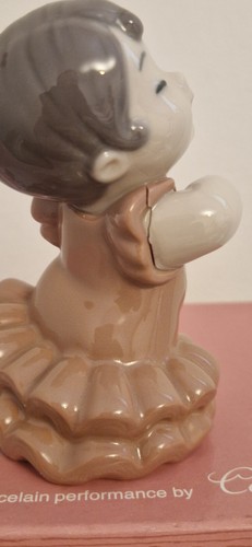 Lladro Nao Two Boxed Dancing Children Glossy Porcelain Tumbling Tots. Repaired ! - Picture 7 of 9