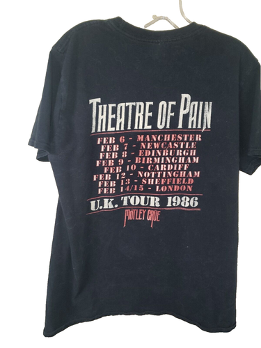VINTAGE MOTLEY CRUE THEATER OF PAIN UK TOUR 1986 KONZERT SHIRT GRÖSSE LARGE - Bild 5 von 7