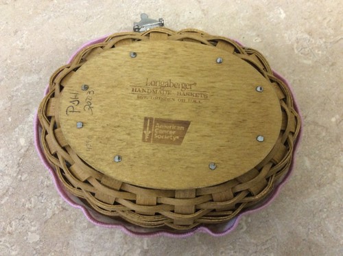 Longaberger 2003 American Cancer Society Horizons of Hope Basket w/ Liner PICS! - Picture 3 of 3