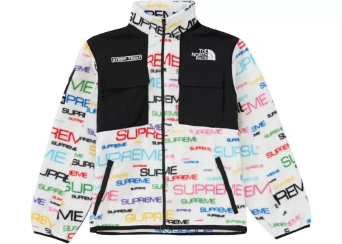 Supreme X The North Face Steep Tech Fleece Jacket White Size M Medium BRAND NEW