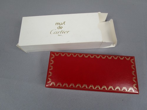 CARTIER - Box für Füller Schreibgerät Stiftetui - Must de Cartier - rot/gold