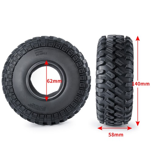 4PCS 2.2'' Rubber Tyre Tire for RC 1/10 SCX10 D90 Traxxas TRX-4 Crawler Upgrade - Picture 11 of 11