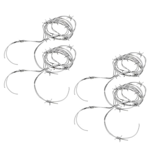 4 Pcs Wire Chain Props Barbed Wires Decoration Decorative Office Fake Barbwire