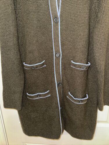 NWT Talbots Size X Long Cardigan Long Sleeve Dark Green 55% Cotton 28% Polyester - Picture 4 of 19