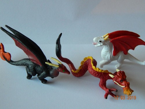Spielzeug DRACHEN Figuren! RÖHRE! enthält 10 Plastik Fabelwesen! Geschenk! - Bild 5 von 7