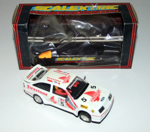 VINTAGE SCALEXTRIC FORD SIERRA COSWORTH RS 500 RALLY TOURING CAR BOXED HORNBY - Afbeelding 1 van 8
