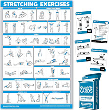 Quickfit 2 Pack - Stretching Exercise Poster - Laminated 18" X 27"  Bodyweight