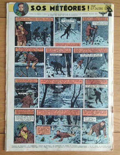 Le journal de Tintin n° 506 , couverture ??? , ( Dargaud , 03/07/1958 ) - Picture 2 of 2
