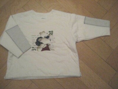 Catimini gefüttertes Sweatshirt Teddymotiv Gr.81 / 80 NEU