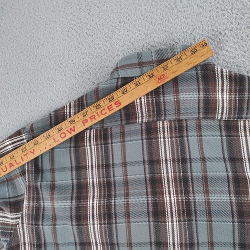 VINTAGE Carhartt Flannel Shirt Mens XL Gray Plaid Heavy Duty Button Up Outdoor - Picture 12 of 22