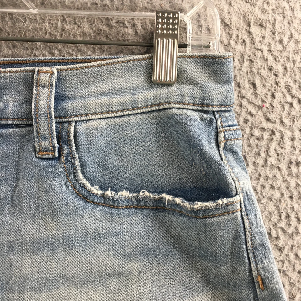 Pantalones Cortos Pink Victorias Secret Corte Para Mujer 10 (Real 31x2) Azul Denim Tiro Alto Foto 3 de 4