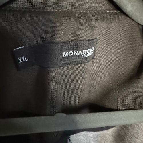 NWT Mens monarchy collection black button down short bomber jacket plus size XXL - Picture 7 of 10