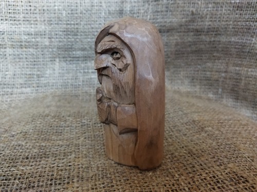 Estatua de Odín, ídolo Wotan de madera artesanal. - Imagen 9 de 24