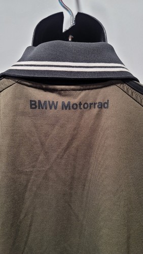 BMW Motorrad Full Zip Lightweight jacket Size 3xl Long Sleeve Pockets Olive - Picture 6 of 8