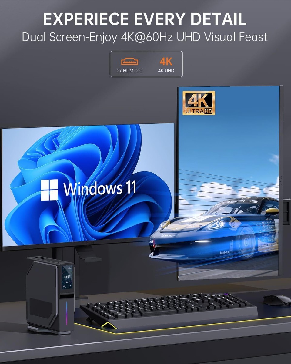ACE 4K Mini PC S1 Intel N100 12th Gen Processor 16GB RAM