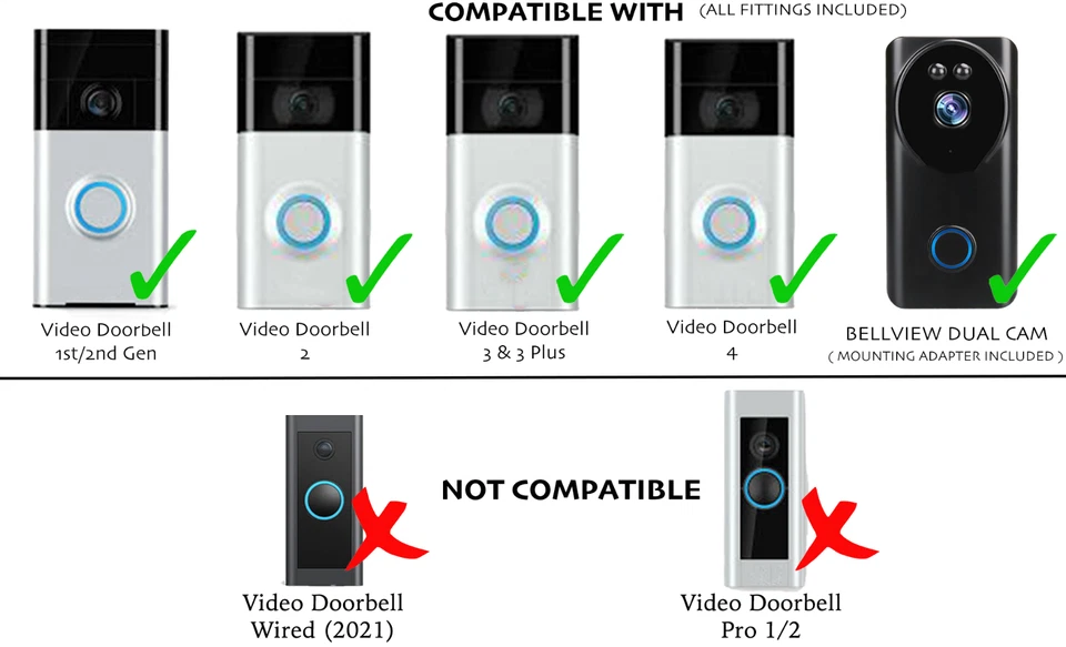 Ring 25° Winkel Halterung für Ring 1., 2. Gen, Türklingel 2, 3, 3+, 4 - Bild 3 von 4