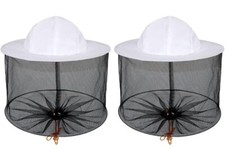 2 Pcs Beekeeper Hat with bee veil, Beekeeping protective Hats with Bee Veil,