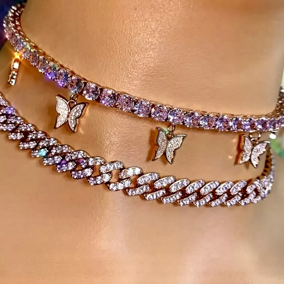 Women's rose gold chain only necklaces outlet