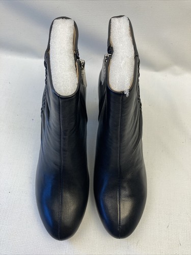 Bettye Muller NEW Deena Black Soft Napa Leather Heel Ankle Booties Sz 9M NIB - Picture 4 of 16