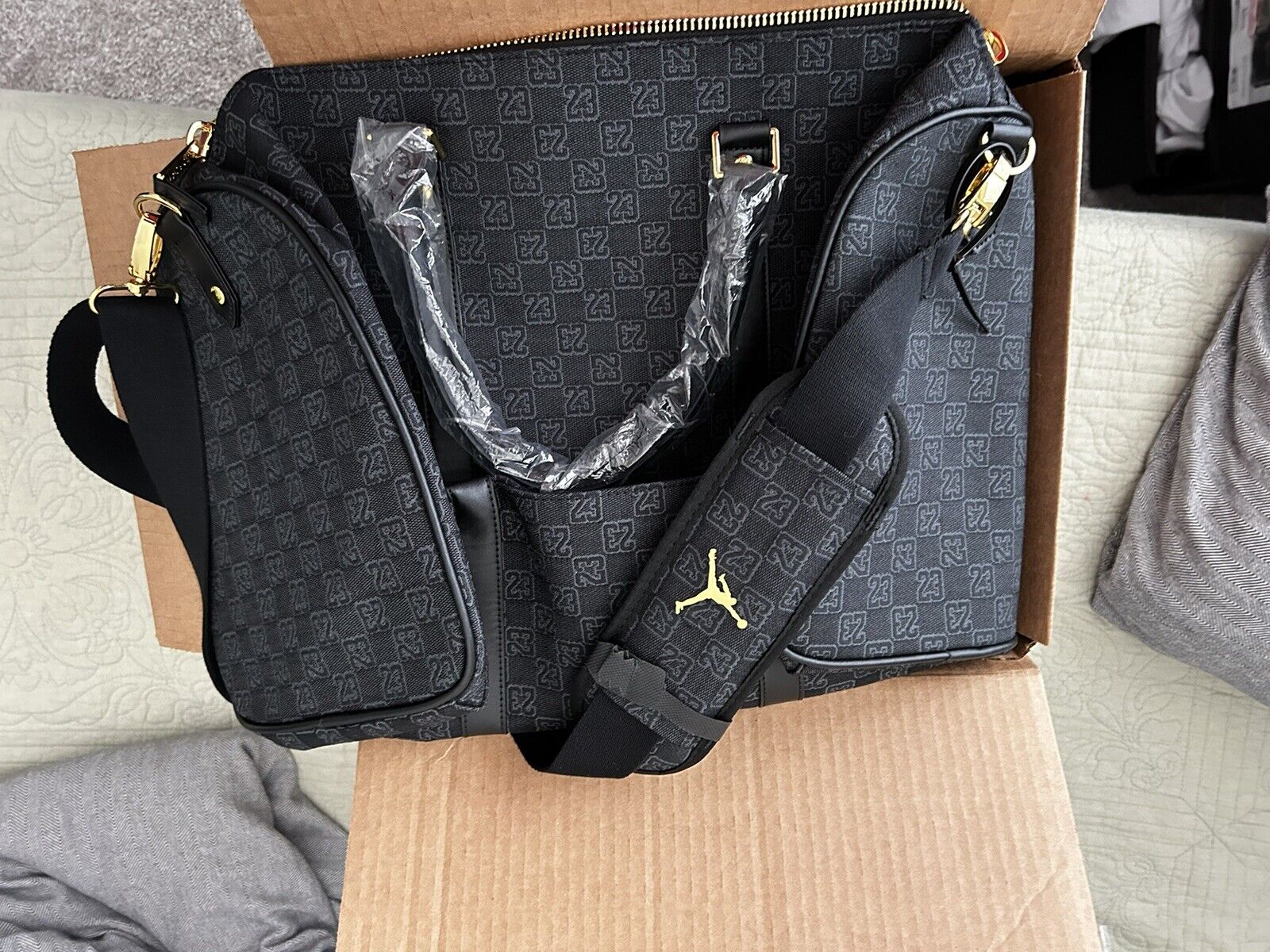 Nike Jordan Monogram Duffle Bag - Sold Out Nike Fashion Backpack Travel  Black