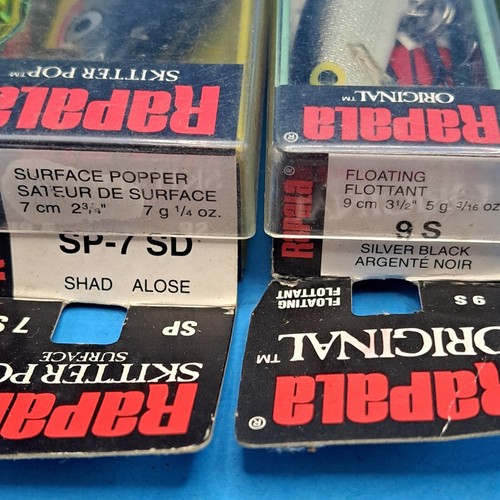 Lote de señuelos de pesca Rapala cuenta regresiva original Skitter Pop nuevos en caja aparejos de colección - Imagen 8 de 17