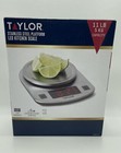 Taylor Stainless Steel Platform LED Kitchen Scale Model 38979 - 11lb