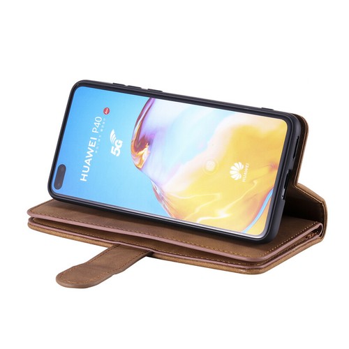 Zip Wallet Case Multi Card Leather Flip Cover for Huawei P20/P30/P40 Lite Pro - Picture 29 of 36