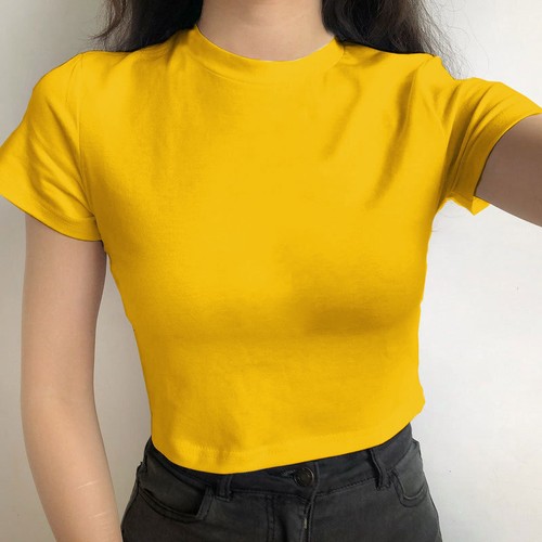 Women's Trend Solid Color Comfortable Loose Fashion Short Sleeve Tee Top - Bild 37 von 63