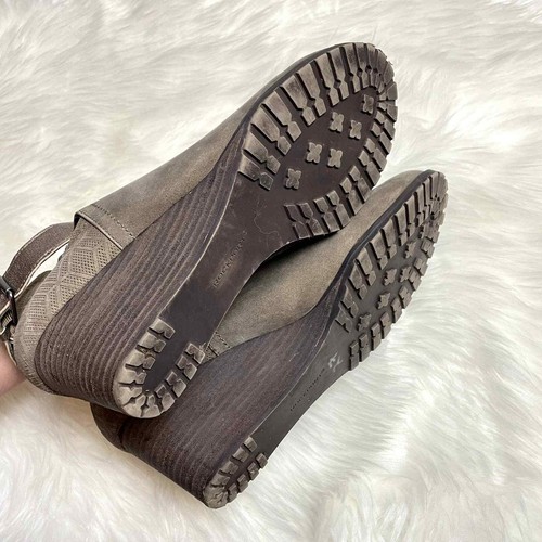 Cobb Hill Gray Suede Lucinda Wedge Booties Size 11 - Picture 4 of 5