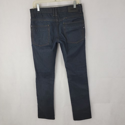 COMUNE Mens Jeans Sz 32x32 Fits 32x30 DARK Blue Indigo Slim Straight Leg READ - Picture 5 of 12