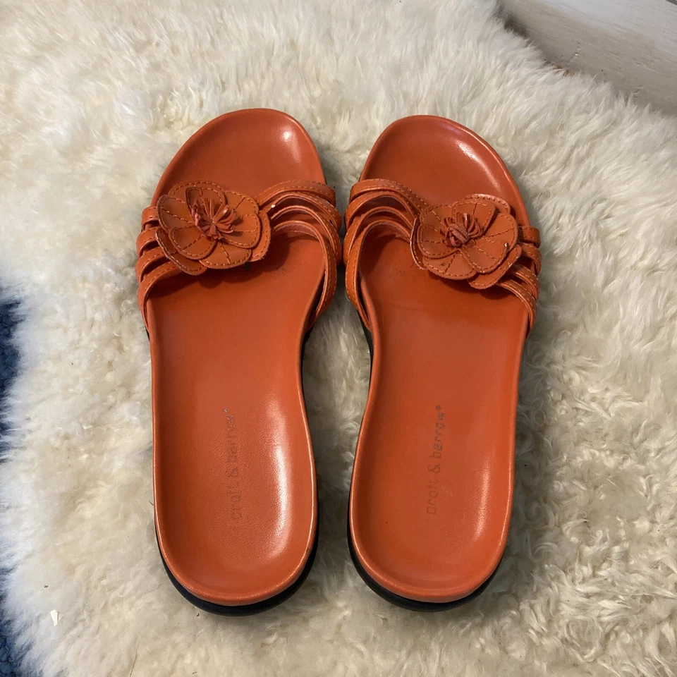 Босоножки Croft & Barrow женские размер 8 1/2 M тропический оранжевый горки плоские - Изображение 2 из 4