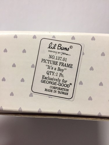 Vintage George Good Lil Buns Bilderrahmen - It’s A Boy, NEU im Karton - Bild 6 von 6