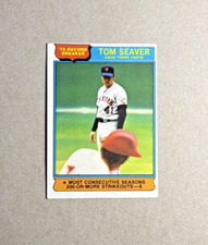Tom Seaver 1976 Topps Record Breaker #5 New York Mets Vintage HOF Baseball EX