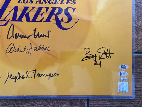 Lakers Legends Multi Signed 16x20 Photo Kareem magic Worthy West Shaq - 11 Autos - Picture 8 of 12
