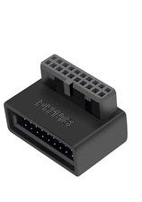 USB 3.0 90 Degree Motherboard Adapter 19 Pin/20 Pin Male to Female Extension ...
