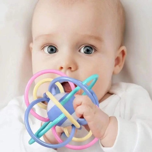 Baby Handball Spielzeug Baby Griff Training Manhattan Ball Handrassel Beißring Essen G - Bild 5 von 8