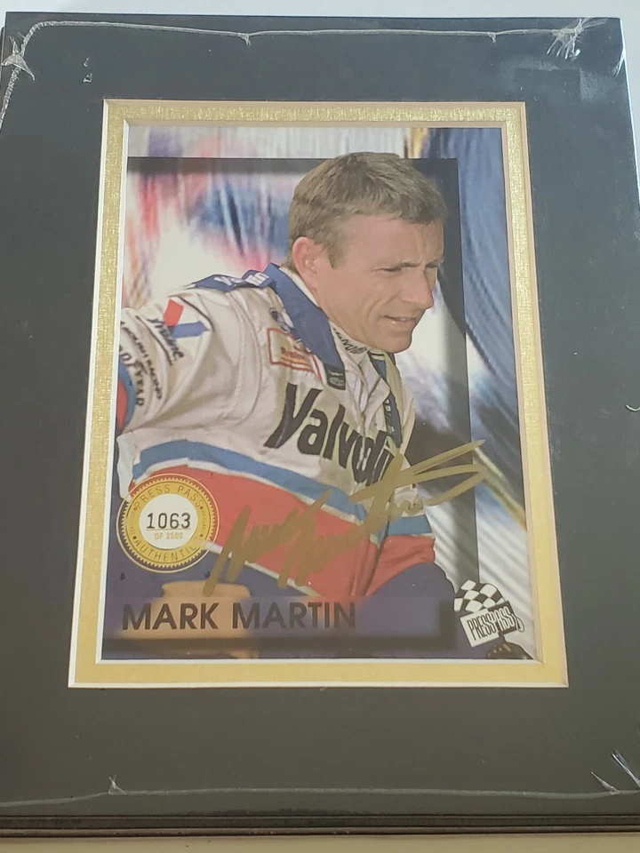 Foto autografiada de Mark Martin Nascar 6x8 mate a 8x10 con certificado de autenticidad RC-1228 Foto 3 de 4