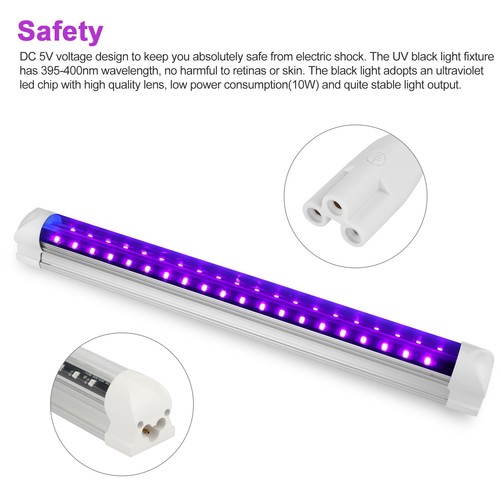 48/40/24LED UV Black Light Bar Fixtures Ultraviolet USB Strip Lamp DJ Party Club - Picture 6 of 13
