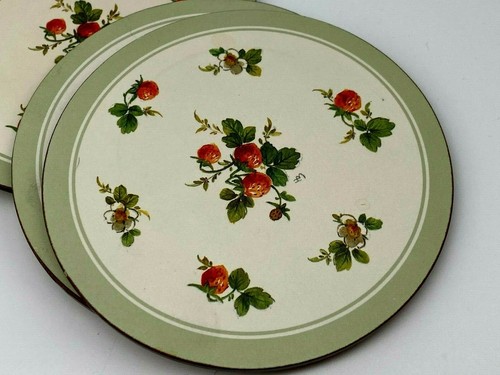 Vintage Six Round Coasters Pimpernel Strawberry Patch Boxed - Picture 3 of 10