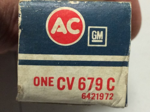 NOS ACDelco PCV Valve CV679C 6421972 P-120 1967 Corvette Camaro Chevelle V8 - Imagen 3 de 3