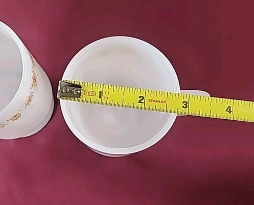 Tazzine da caffè con piedistallo manico cuore corning oro farfalla USA Pyrex Corelle - Foto 9 di 9
