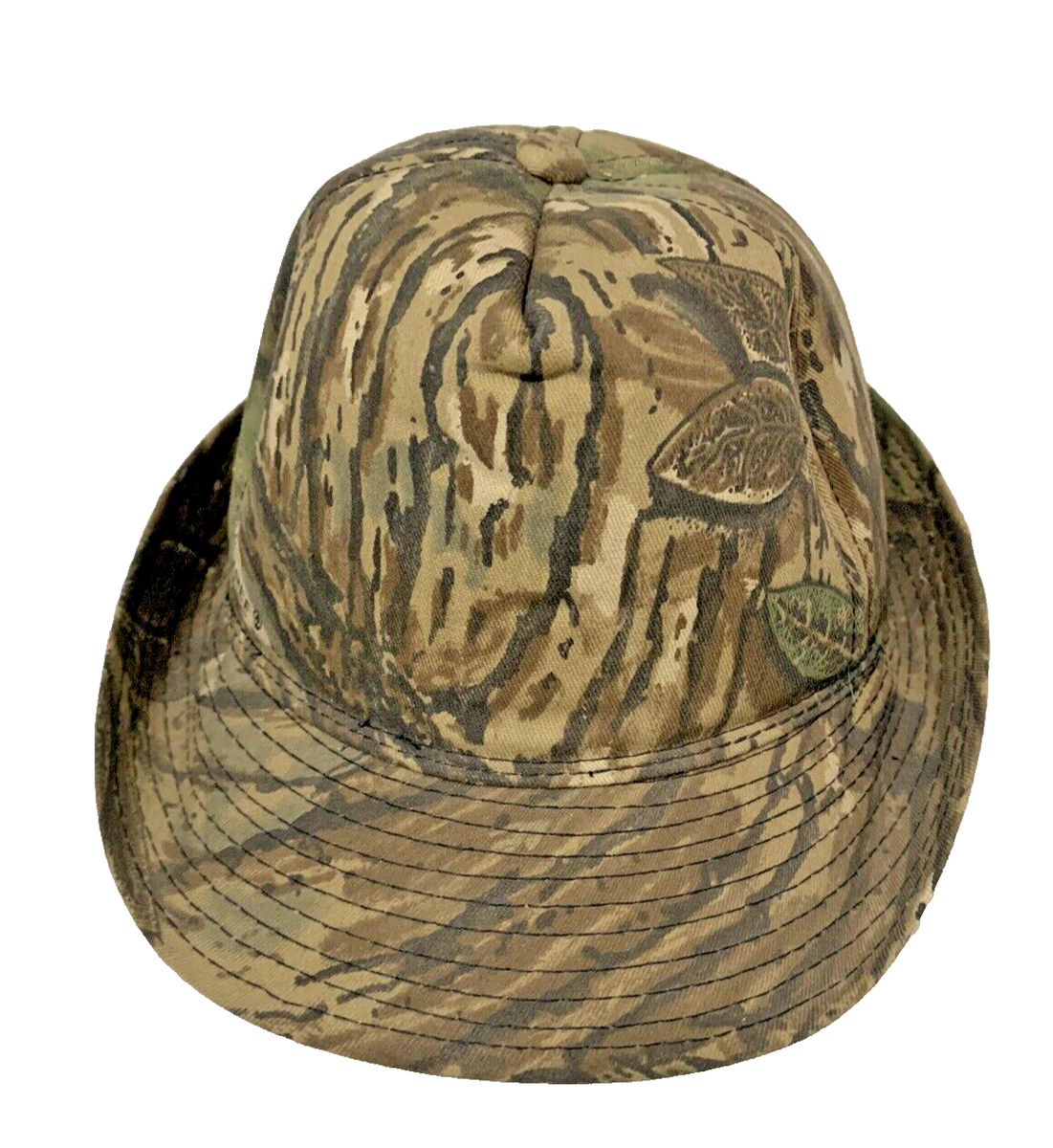 Vintage YoungAn Camo Fedora Bucket bowler Hat RealTree Hunt w/ ear flaps Medium Vintage YoungAn Camo Fedora Bucket bowler Hat RealTree Hunt w/ ear flaps Medium