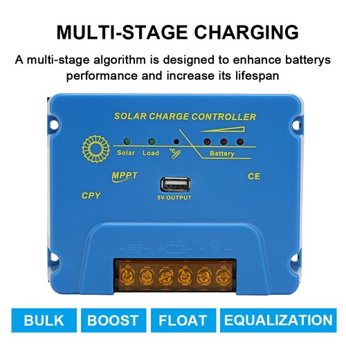 20A 12V/24V MPPT Solar Panel Charge Controller AGM GEL Lithium Battery Regulator - Picture 9 of 12