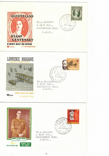 Australia 1960/65 Group of ROYAL FDCs,cds GPO ADELAIDE SA    (3 Covers)