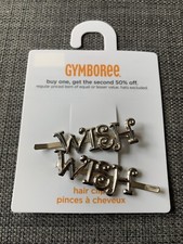 Gymboree Girls Fairy Wishes Silver Metal Hair Barrettes Accessory New with Tags