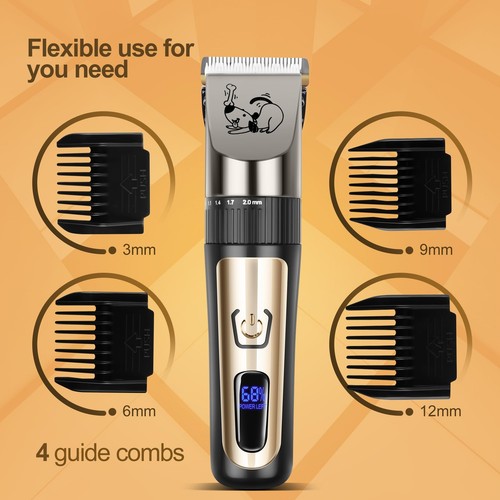 PET CLIPPERS Professional Heavy Duty Trimmer Thick Hair Dog Grooming Kit - USA - Picture 4 of 7