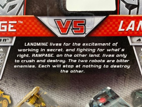 Transformers RPMS: Landmine VS Rampage Battle Series #6/8 Robot Car Machines NEW - Picture 3 of 20