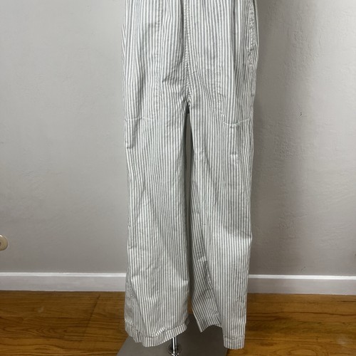 Everlane The Fatigue Apron Organic Cotton Linen Jumpsuit Overalls Striped 00 - Picture 3 of 12